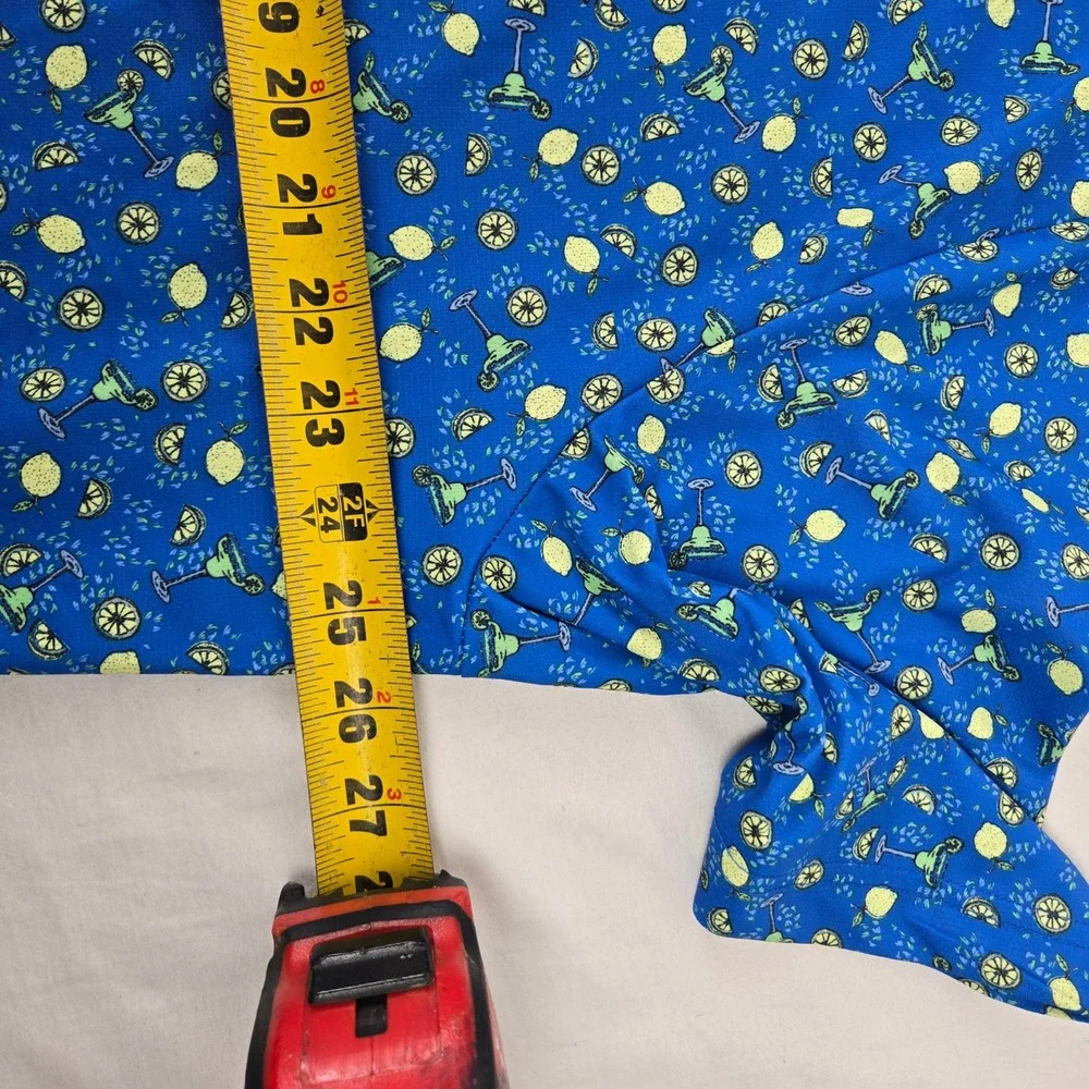 Callaway Men Opti-Dri Golf Polo Shirt XL Blue Margarita Lemon Swing Tech Stretch